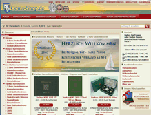 Tablet Screenshot of coins-shop.de